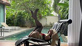 amateur skinny blonde couple bangs outdoors missionary cowgirl bent over doggystyle homemade