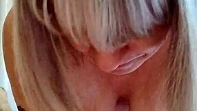 sneaky blowjob at friend's house with housewife's natural tits out?