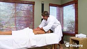 taylor russo milf masseuse oils shaved pussy for internal cock massage choking deepthroat cumshot bubble butt