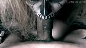wanna feel this skeleton girl's halloween mouth suck your monster cock dry