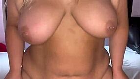 bbw blonde gives sloppy joi then cums watching you stroke