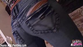 Trying On Skinny Jeans Turns Into Wild Petite Teen Sex!