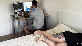 gamer girl blows stepbro cuz of her blackmail pics
