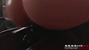 Rox bends over with big ass tits in fortnite doggystyle compilation