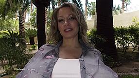 chelsea charms pops one button unleashing those massive fake tits everywhere!!