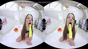 Bow-Tie Naked Teen Sweetie Toys Pussy in 180VR 60FPS