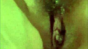 candid close-up of shy young amateur girlfriend shaving her smooth pussy