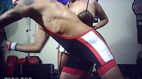 behind the scenes glasses brunette gives bj and fucks wrestler in new zealand shoot