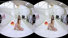 Bow-Tie Naked Teen Sweetie Toys Pussy in 180VR 60FPS