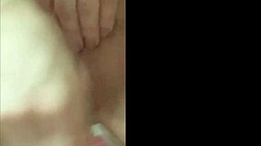 candid close-up of shy young amateur girlfriend shaving her smooth pussy