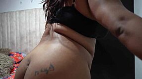 Imagine chubby latina lesbians harnessing dildos for pussy licking fun?