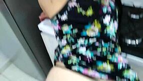 I pound my stepmom's fat ass in kitchen during breakfast prep