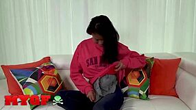 How does nia nacci moan when ken fucks her pussy with vibrator and cums inside?