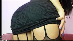 boss chokes nerdy latina secretary's throat with sloppy deepthroat gagging