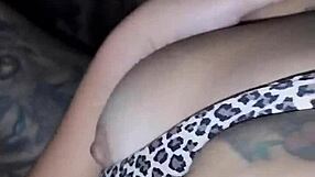 hey this young wife grabs ride and gives driver sloppy blowjob with tit cum finish