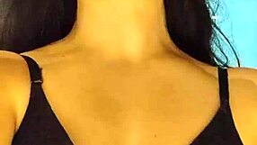 Intense POV Debora Mendes deepthroats big cock reverse cowgirl in black panties motel