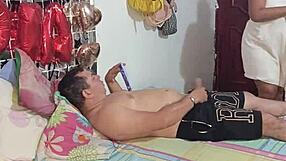 stepmom catches me jerking off ends up me pounding her wet pussy