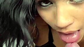 Skinny Angie Fonseca rides cock squirting perfectly