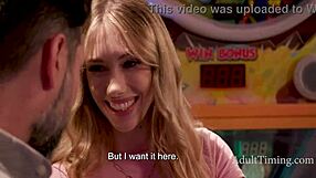 Petite skinny teen stepdaughter deepthroats daddy facefucked outdoors at arcade