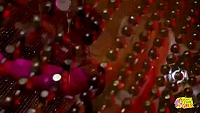 hot blonde stripteases vintage style then dives into lesbian sex with kinky brunette