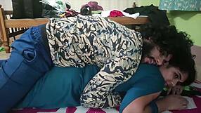 Desi Couple's Passionate Bedroom Kisses Ignite Deep Emotional Lust