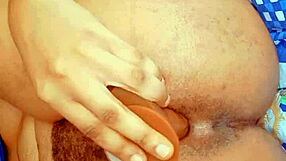 hairy lesbian solo fingers ass pussy masturbates squirts close up fingering