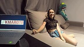 Brazilian Twin Teen Passes Sofa Test Sucks Fucks Cums Hard!