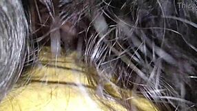 Hot Muslim GF Peaks With BF Hindi Audio Blowjob Beside Her