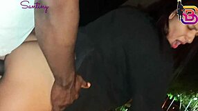 call center slut caught sucking huge cock in public park