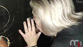 Naughty Blonde Fucks Strangers Gloryhole Cuckold Watch!