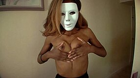 watch anastasia valentine tease her clit in that mask