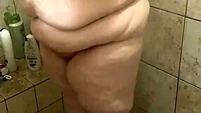 curvy bbw wife soaps her huge body in the shower part 2!