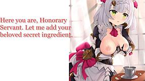 genshin impact joi solmaids ep1 noelle trains new servant with paizuri foot worship and gentle femdom footjob