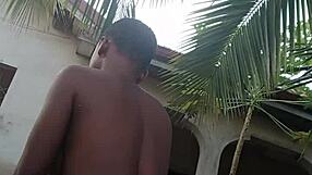 Stepdad's insane outdoor striptease