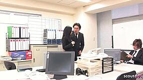 petite japanese secretary seduces mmf threesome creampie rough fuck at office uncensored jav