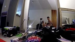 young amateurs tease suck fuck on sex chair