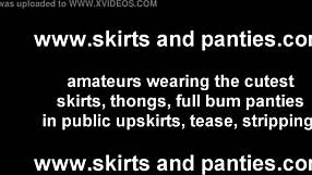 Skinny Teen Babe Flashes Panties Teasing You With Her Tight Shaved View