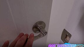 Peeping tom sneaks in to fuck and cumshot inside stepsis?