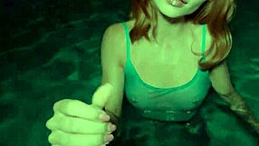 She begged stranger elf to empty his load in her tight pool pussy