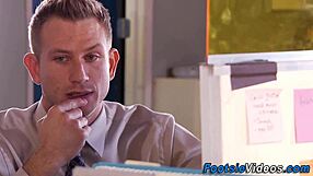 I crave that petite Latina babe's footjob cumshot on my cock