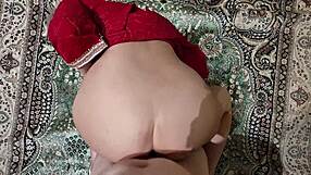 I love my curvy Iranian housewife's big ass tits in homemade play