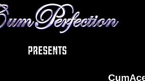 SEXY BOMBSHELL CENTERFOLD FACIAL CUMSHOT SWALLOWS EVERY JIZZ DROP!