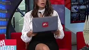 PAOLA ROJAS Upskirt Reveals Juicy Skirt Tease