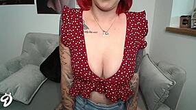 big ass redhead with pierced tits teases you for more!!