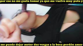 Mi amante barebacks my ass first double penetration with thick huge dildo bed