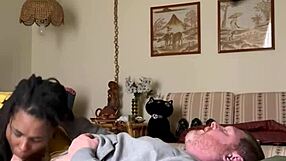 homemade ebony amateur girlfriend craves sucking big black cock in bedroom