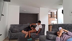 what if my girlfriend's busty stepmom in lingerie massages and sucks my cock