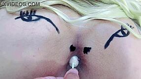 spreading huge ass with buttplug in sheer red for dirty minds