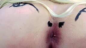 spreading huge ass with buttplug in sheer red for dirty minds