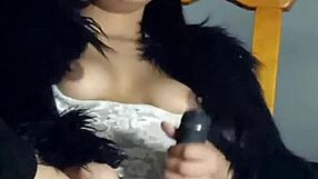 blue teases you flashing her soaked pussy close up